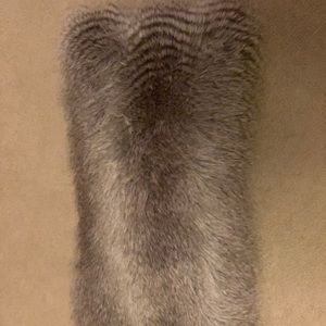 Faux fur decor pillow